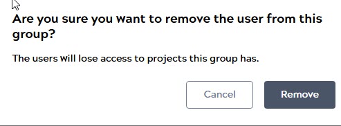 Confirmation dialog for removing a user from the snapgpt_blocked group