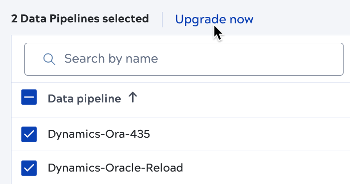 Multiple data pipelines selected