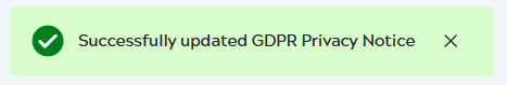 Valid GDPR notice