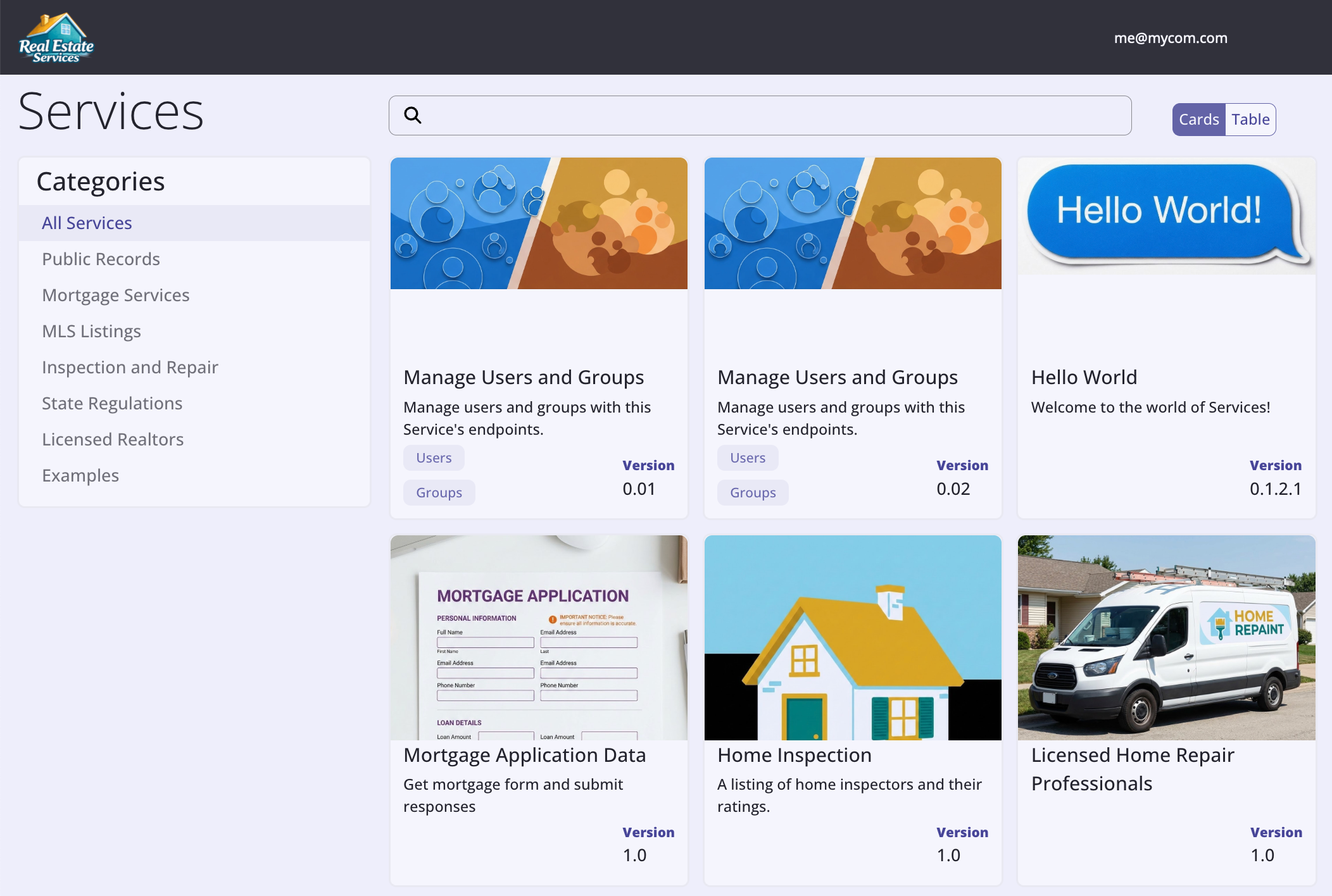 Developer Portal example