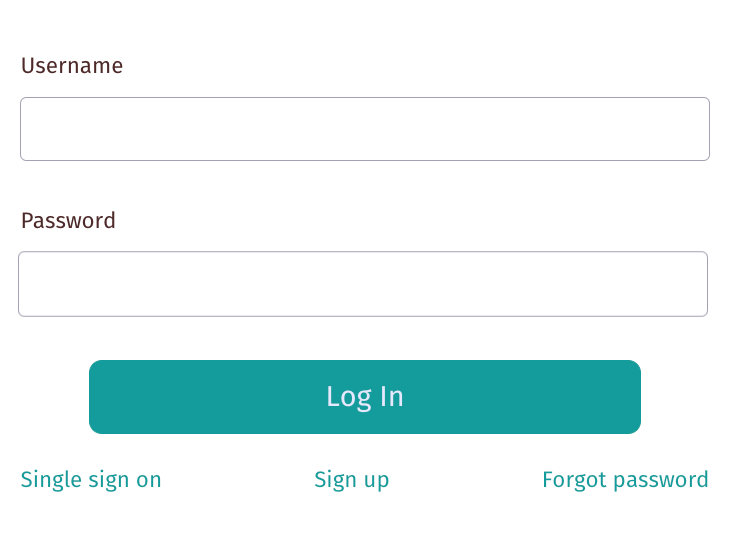 Login screen