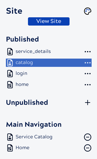 View Site button