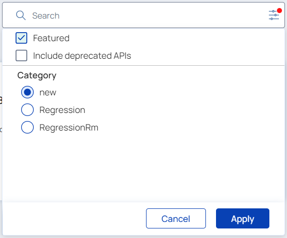 After enhancement default category selection