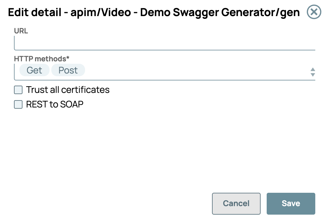 Edit Details dialog for Proxy Endpoint