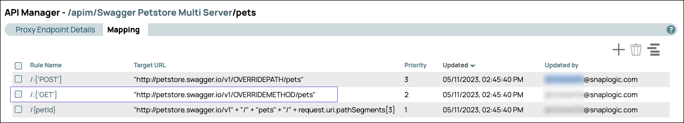 Endpoint mappings for multiple servers