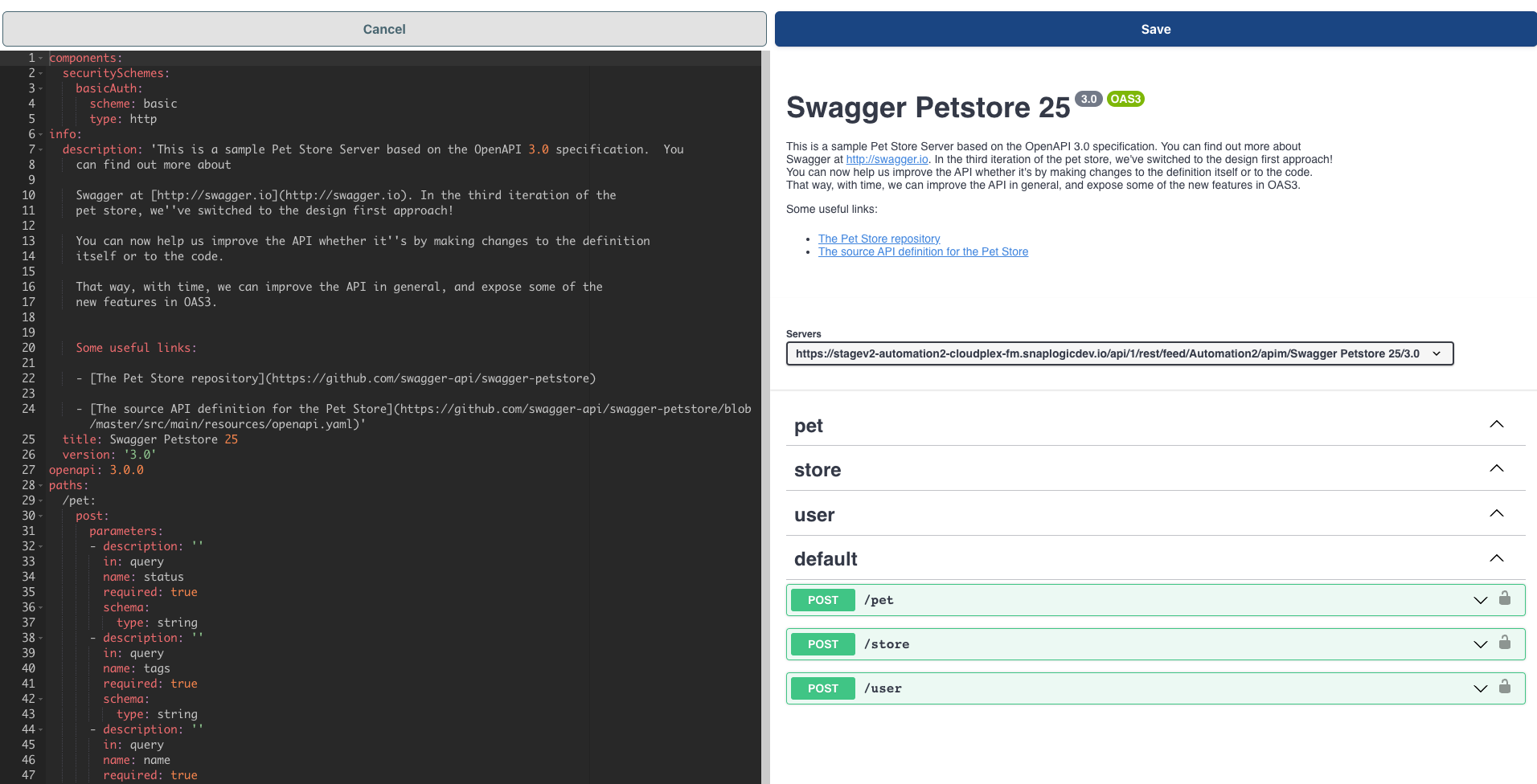 API Specifications Editor