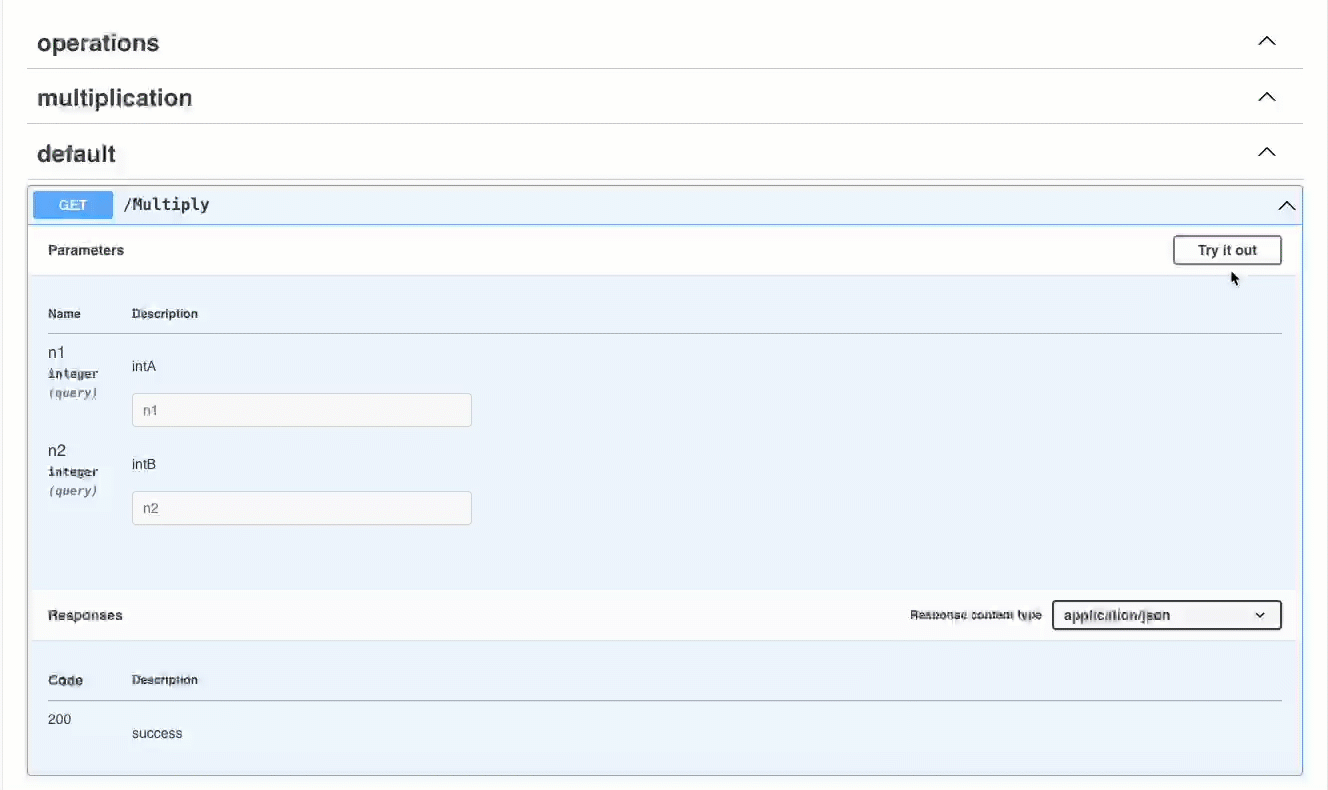 Animated demonstration of Try it out functionality for SOAP proxy in Developer Portal