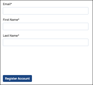 Developer Portal register account dialog