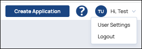 Developer Portal user profile menu