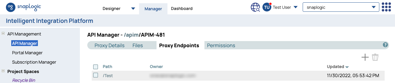 Proxy Endpoints tab