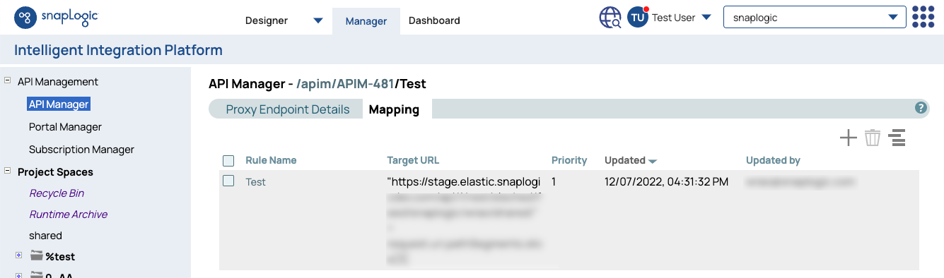 Proxy Mapping tab