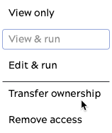 Transfer ownership