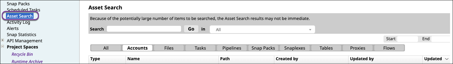 Asset Search