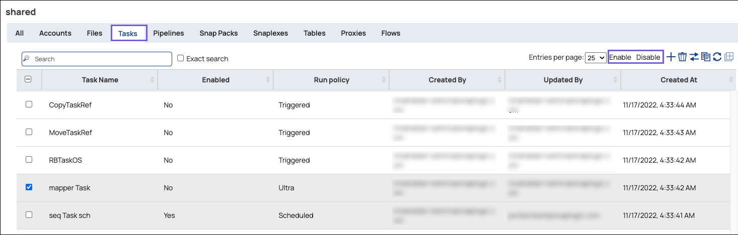 Enable Assets Tasks