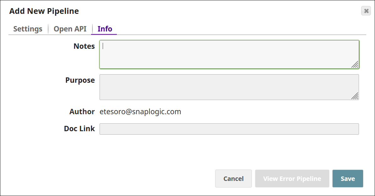 Pipeline Parameters
