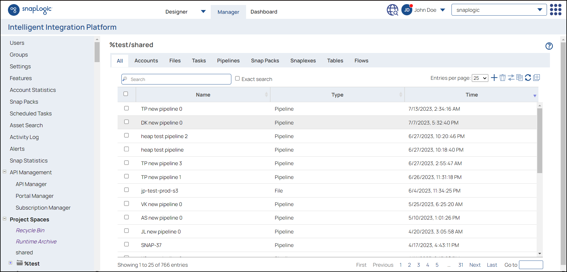 Snaplogic Manager