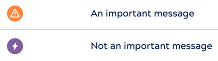 Broadcast message icons