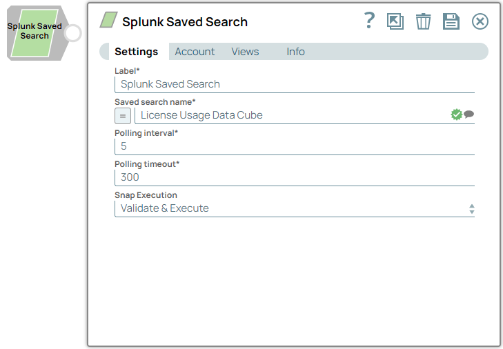 Splunk Saved Search Snap
