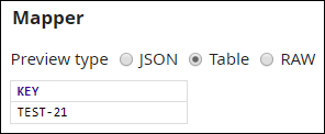 Mapper Snap output showing Jira key