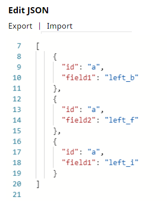 Left Input Schema