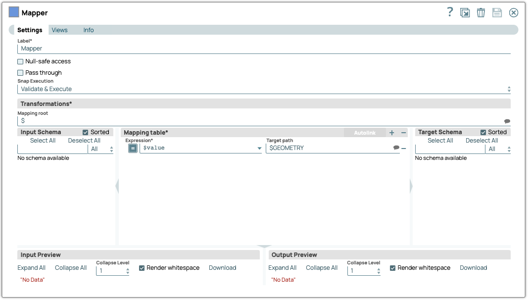 Mapper Snap - content type mapping