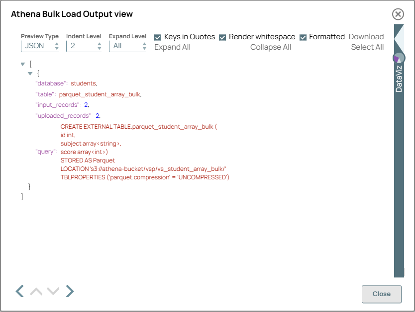 Query and load data in S3 using Athena