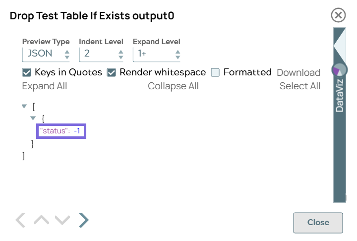 Databricks - Execute Snap output after deleting the existing table