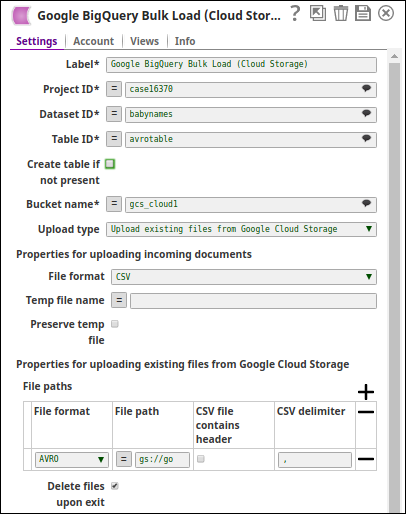 CSV Generator Snap output