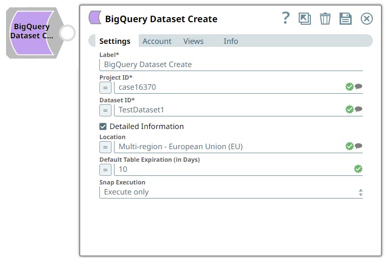 BigQuery Dataset Create Example Pipeline