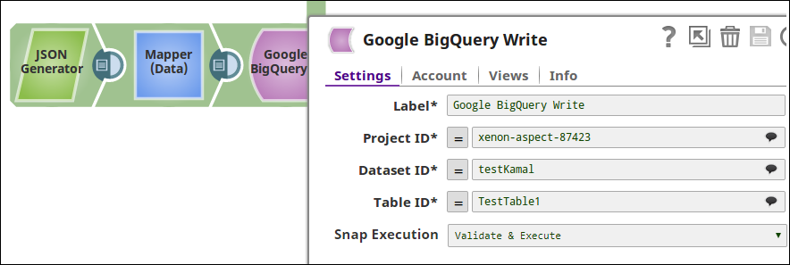 BigQuery Write Snap configuration