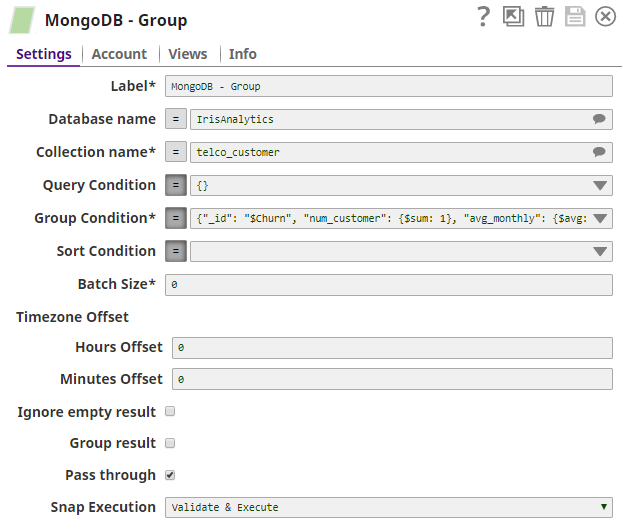 MongoDB Group Snap configuration