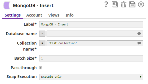 JSON Generator configuration