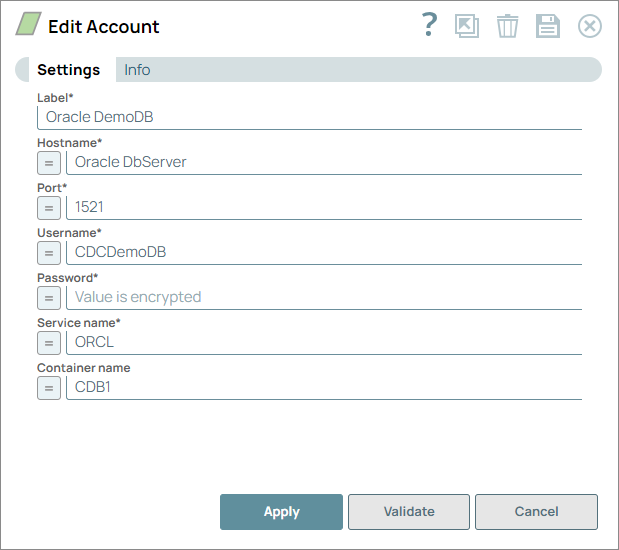 Oracle CDC Account Overview