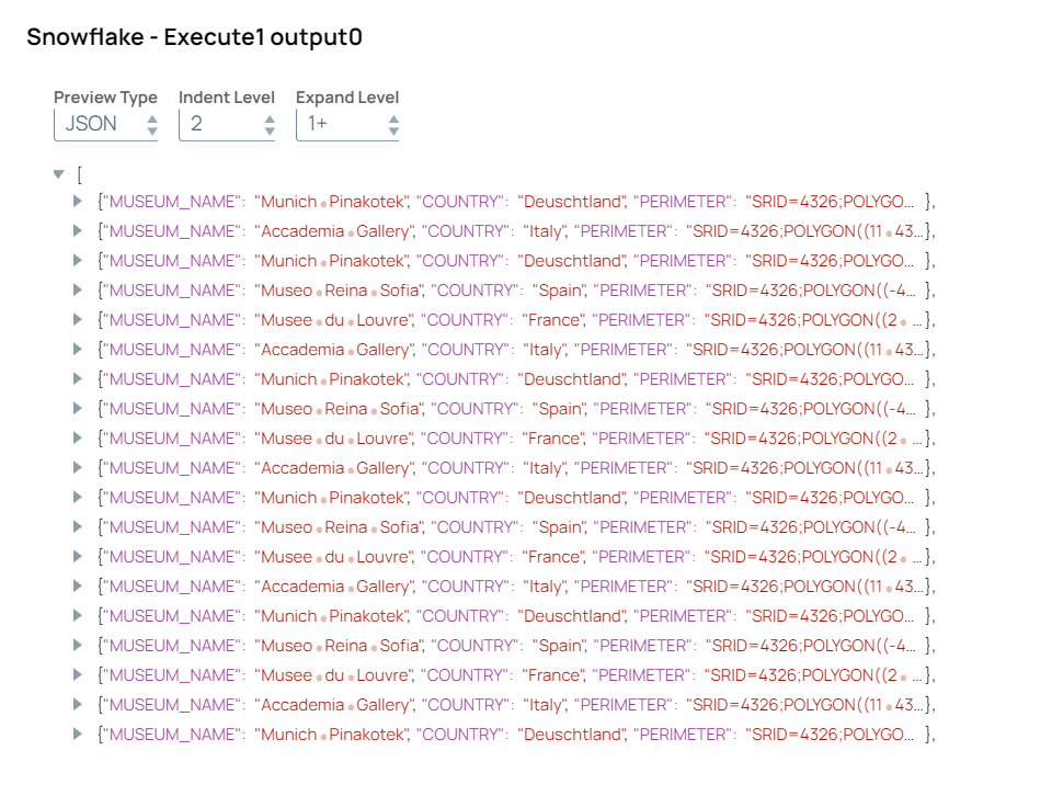 Snowflake Verification Output