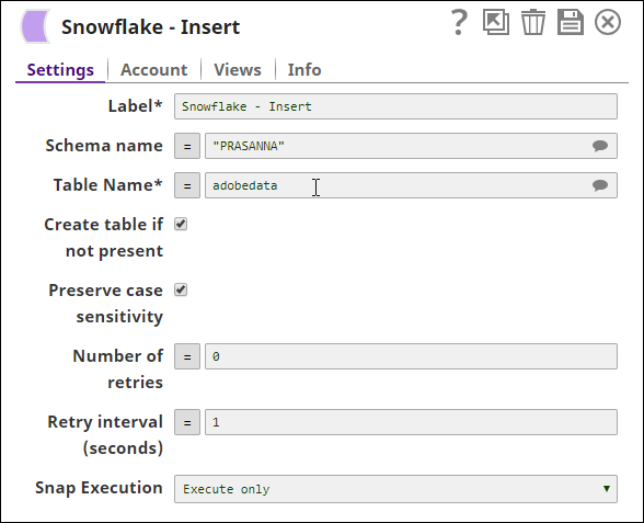 Snowflake Insert