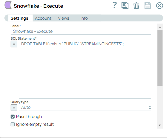 snowflake-execute-configuration
