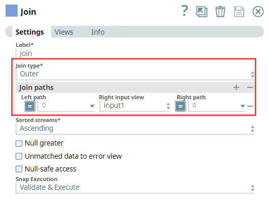 Join Snap Configuration