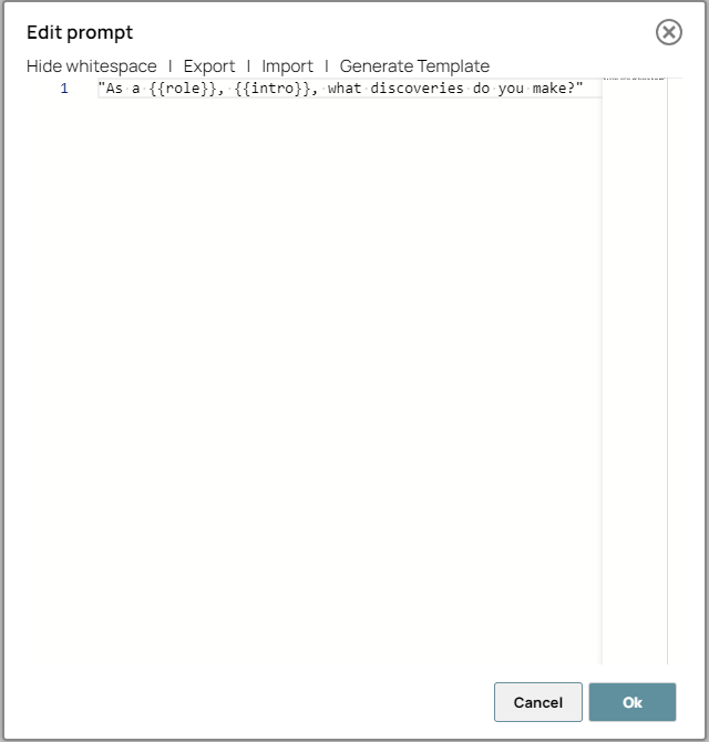 Amazon Bedrock Prompt Generator Snap - Edit prompt