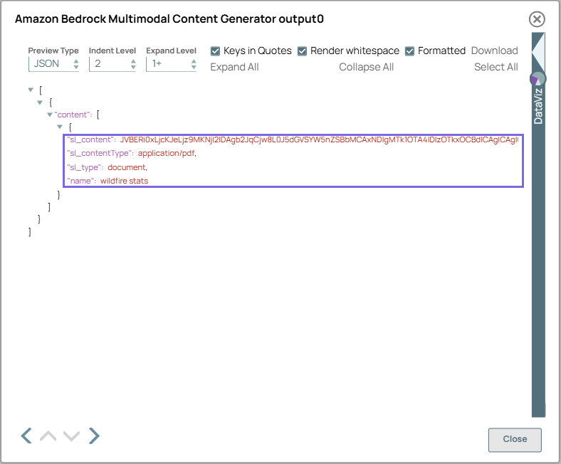 Amazon Bedrock Multimodal Content Generator Snap output