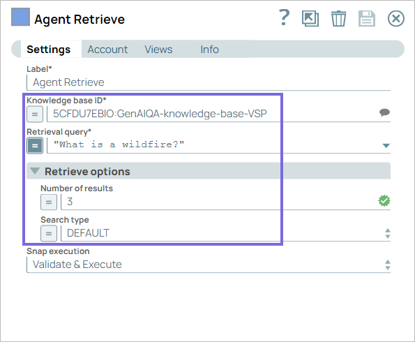 Agent Retrieve configuration