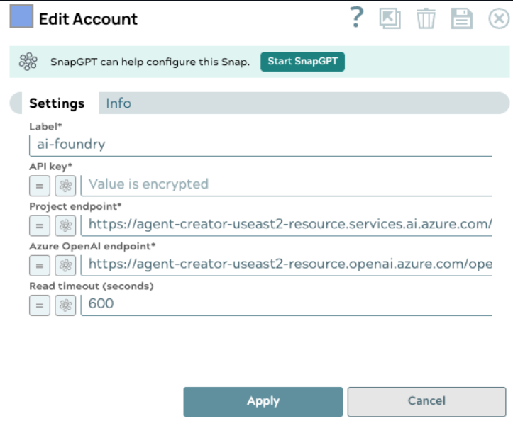 Azure AI Foundry API Key Account