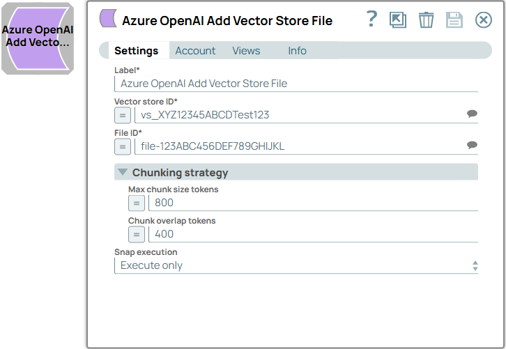 Azure OpenAI Add Vector Store File Snap Overview