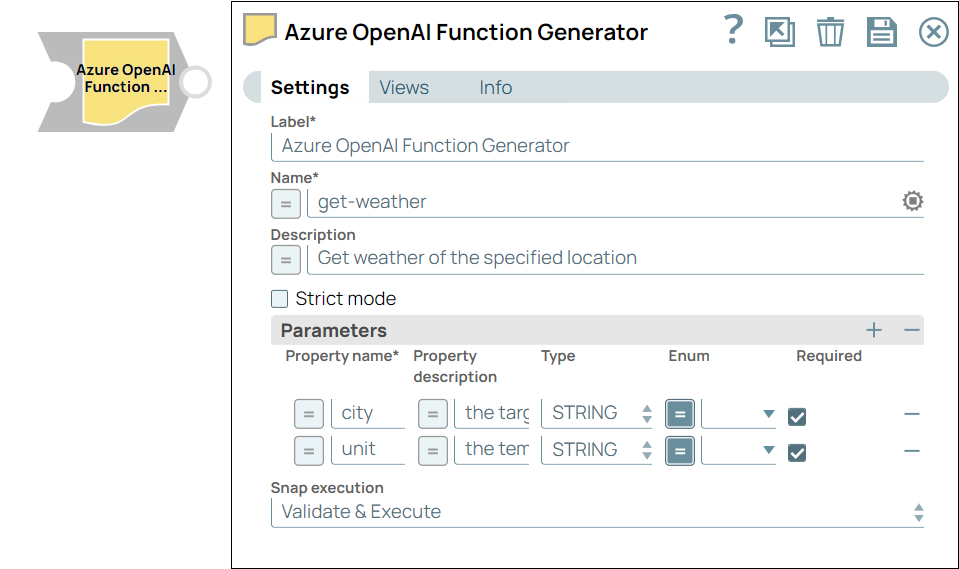 Azure OpenAI Function Generator Snap