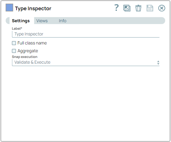 Type Inspector Snap (without Full class name + Aggregate) configuration