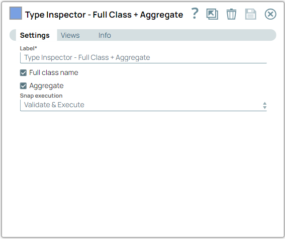 Type Inspector Snap (with Full class name + Aggregate) configuration