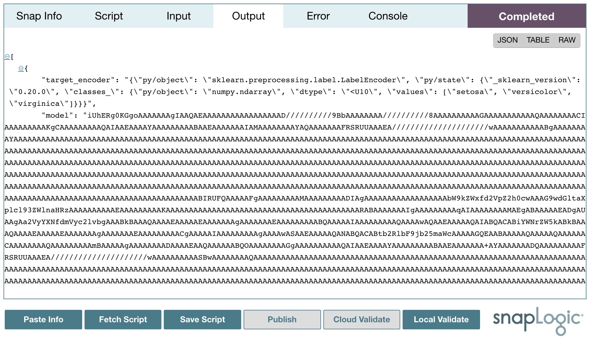 Validated Pipeline Output