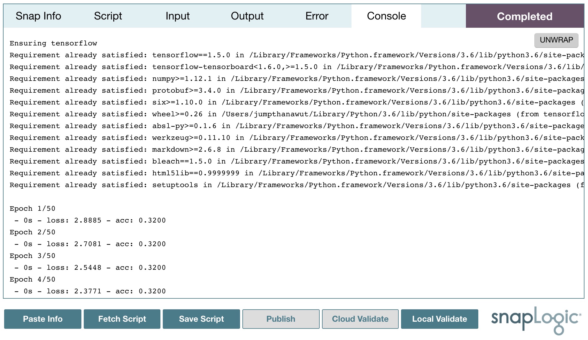 Preview Data Displayed