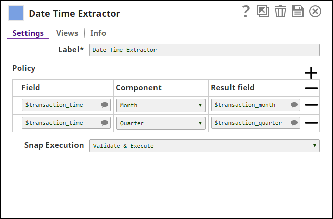 Date Time Extractor Snap Overview