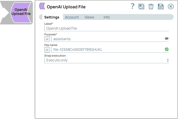 OpenAI Upload File Snap Overview