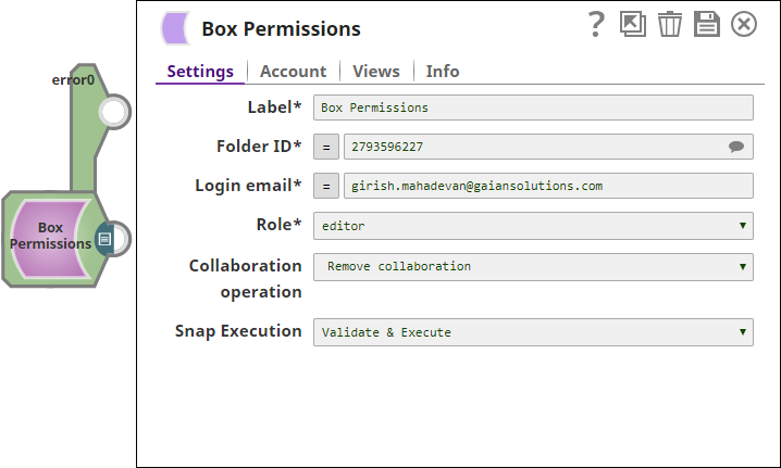 Box Permissions Snap configuration for removal